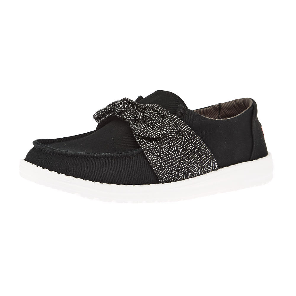 Hey Dude Women`s Black Wendy Bow Casual