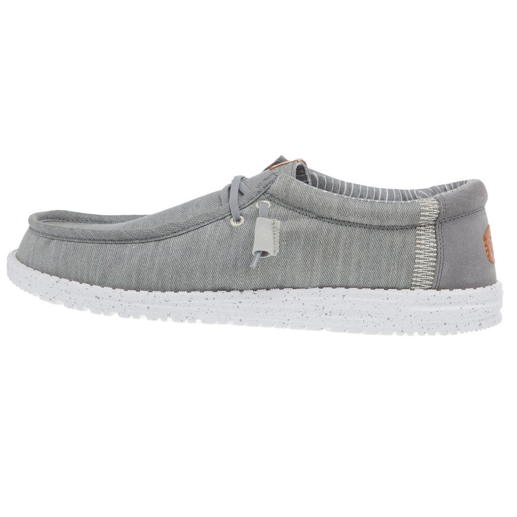 Hey Dude Men`s Wally Elevated Basic Grey Casual Shoe